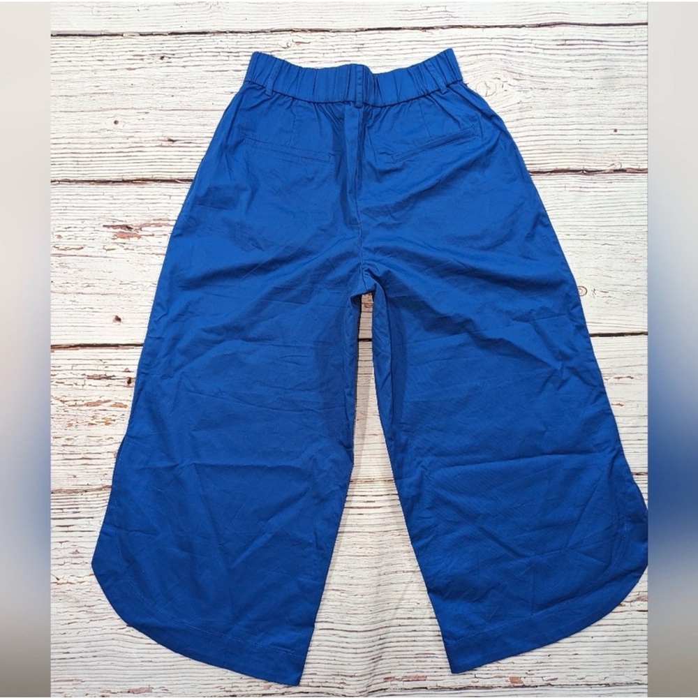 Curved Hem Chino Pants | Mare Mare X Anthropologie | Blue| Small Petite - Picture 4 of 7